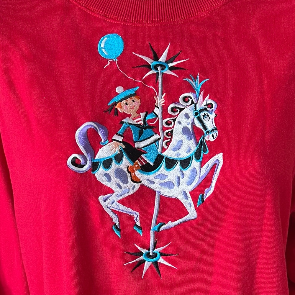 Bob Mackie 1x Euc Vintage Whimsical Carousel Wear… - image 3